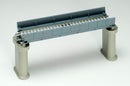 TomyTec Co LTD 3027 Through Girder Bridge w/2 Concrete Piers - Fine Track - Concrete Ties (blue girder) 5-1/2" 140mm, N Scale