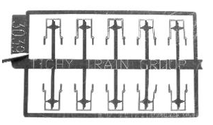 Tichy Train Group 3039  STIRRUP STRAIGHT BOTTOM MOUNT 10pc, HO