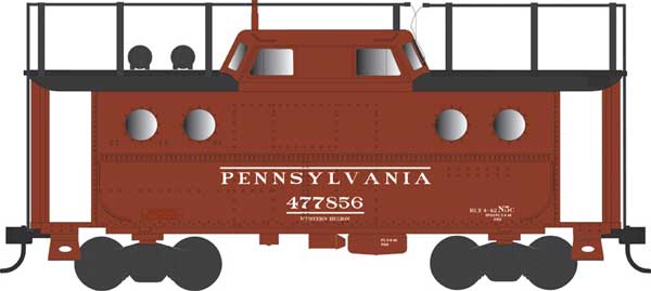 PREORDER Bowser 43392 PRR Class N5C Steel Cabin Car (Caboose) - Ready to Run -- Pennsylvania Railroad