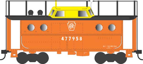 PREORDER Bowser 43393 PRR Class N5C Steel Cabin Car (Caboose) - Ready to Run -- Pennsylvania Railroad