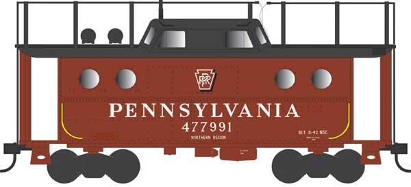 PREORDER Bowser 43396 PRR Class N5C Steel Cabin Car (Caboose) - Ready to Run -- Pennsylvania Railroad