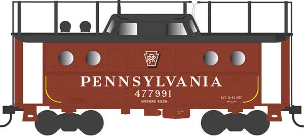 PREORDER Bowser 43397 PRR Class N5C Steel Cabin Car (Caboose) - Ready to Run -- Pennsylvania Railroad