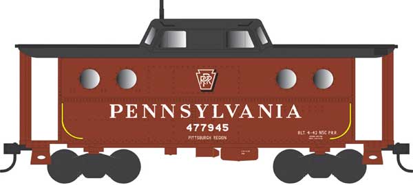 PREORDER Bowser 43398 PRR Class N5C Steel Cabin Car (Caboose) - Ready to Run -- Pennsylvania Railroad