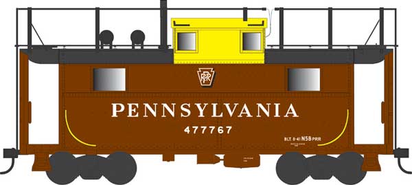 PREORDER Bowser 43377 PRR Class N5 Steel Cabin Car (Caboose) - Ready to Run -- Pennsylvania Railroad N5B