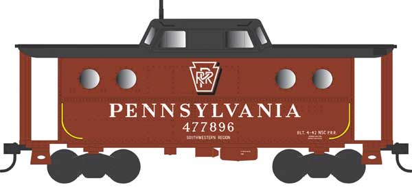 PREORDER Bowser 43402 PRR Class N5C Steel Cabin Car (Caboose) - Ready to Run -- Pennsylvania Railroad