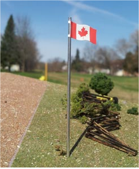 Osborn Model Kits 3093  Canadian Flag + Pole 3pk, N Scale