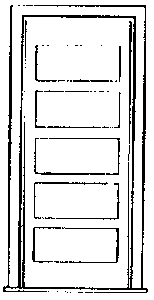 San Juan Details (formerly Grandt Line) 3602 30" 5-Panel Door -- With Frame, O Scale