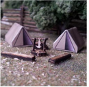 Osborn Model Kits 3113 Tents + Camp Scene, N Scale