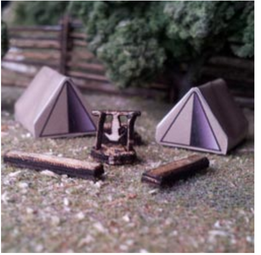 Osborn Model Kits 3113  Tents + Camp Scene, N Scale