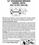 Micro Trains Line 489-312001 33" Standard Wheelsets (Nonmagnetic) -- Brown Axles pkg(48), N Scale