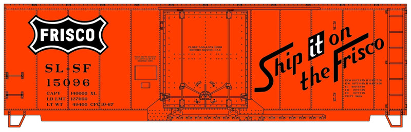 Accurail 3190 40' Plug Door Boxcar, SL-SF Frisco Built 1967, HO