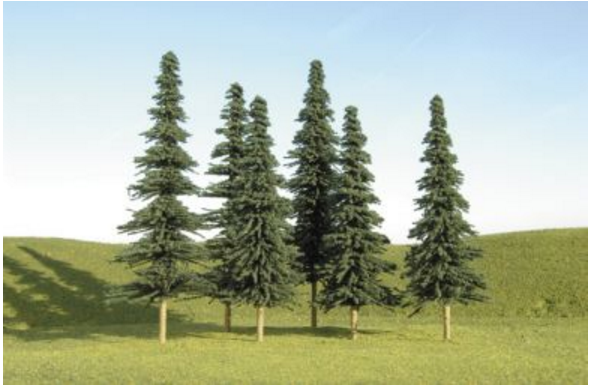 Bachmann 32004 SCENESCAPES 5" - 6" Spruce Trees