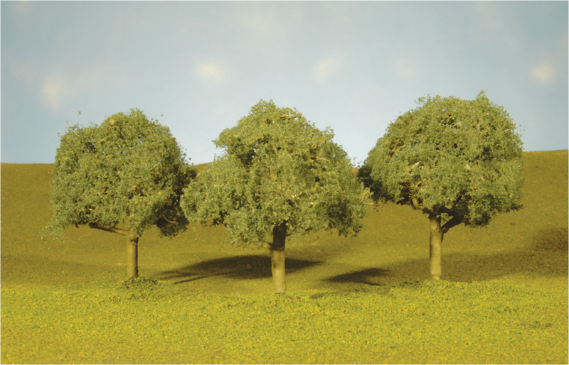 Bachmann 32213 SceneScapes Layout-Ready Trees -- Oak Trees 4-1/2 - 5" Tall pkg(2)