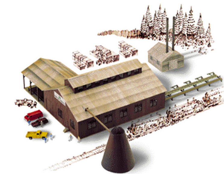 Walthers 933-3236 Kit, Mountain Lumber Co. Sawmill, N Scale