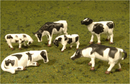 Bachmann 33103  COWS BLACK & WHITE, HO