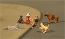 Bachmann 33158 Dogs W/fire hydrant, O