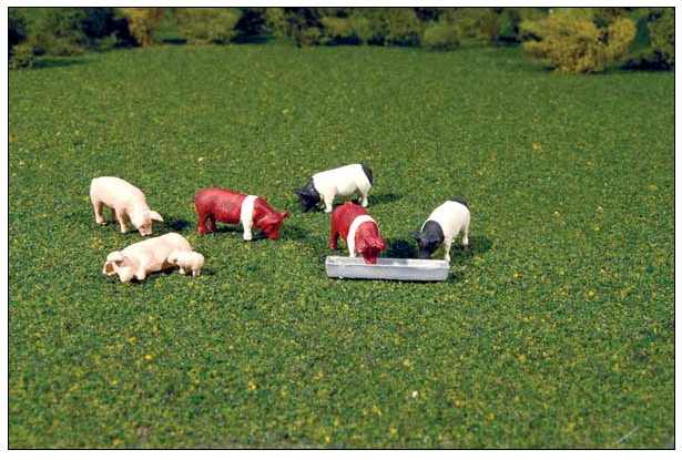 Bachmann 33168 Animals -- Pigs pkg(9), O scale