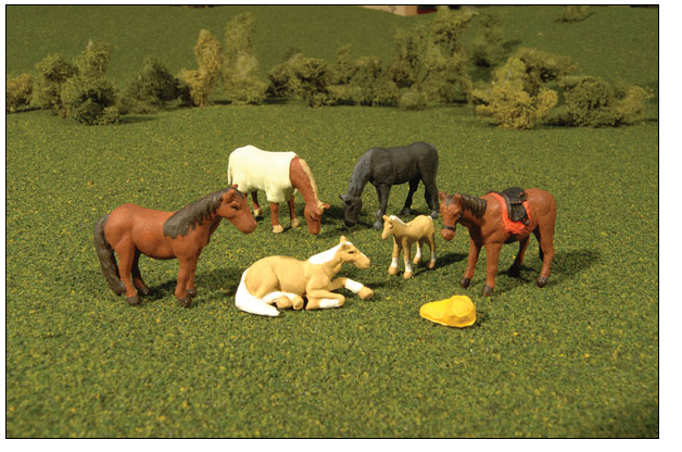 Bachmann 33169 Animals -- Horses pkg(6), O scale