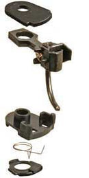 Kadee KAD33 Plastic-Shank Coupler - Kit - Magne-Matic(R) -- Short 1/4" Centerset w/