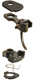 Kadee KAD33 Plastic-Shank Coupler - Kit - Magne-Matic(R) -- Short 1/4" Centerset w/