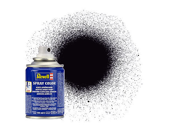 Revell 34108 Spray Color, Black, Matt, 100ml