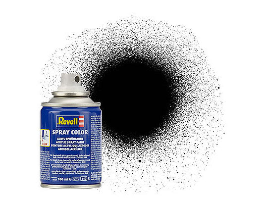 Revell 34302 Spray Color, Black, Silk, 100ml