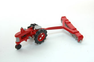 JL Innovative Design 343 Tractor and 12 Bottom Disc Harrow, HO Scale