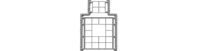 Tichy Train Group 3519 Industrial Window w/Glazing & 4-Pane Tilt-Out Section -- 20 Panes, 64 x 84" (1.2 x 1.325" Opening) pkg(3), S Scale