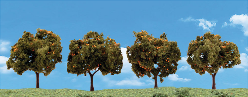 Woodland Scenics 3592 Classic Trees Orange 2' - 3', 4/Pkg