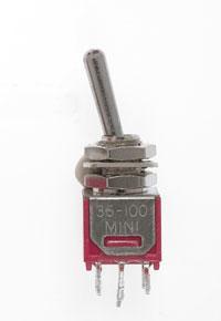 Miniatronics MNT3610005 Sub Mini Toggle Switch-DPDT-3 Amp-120 V-3/16 in Dia [5 pcs], All Scales