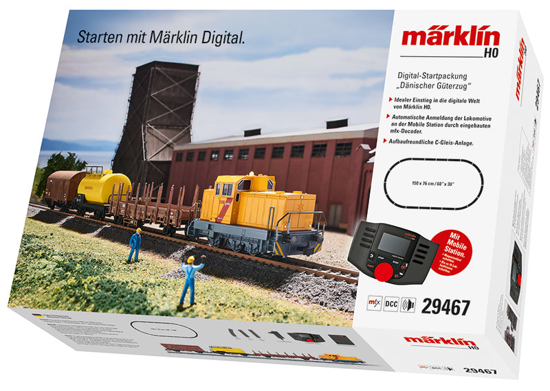 Marklin MRK29467 "Danish Freight Train" Digital Starter Set, HO Scale