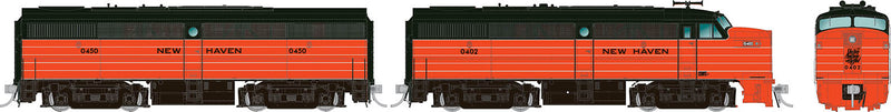 PREORDER Rapido 37027 HO ALCo FA-1 + FB-1 (DC/Silent): New Haven - As Delivered: #0402 + #0450