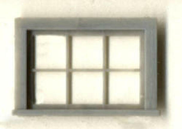 San Juan Details (formerly Grandt Line) 3754 Horizontal Window -- 6-Pane - Scale 40 x 28"  102 x 71.1cm pkg(4), O Scale