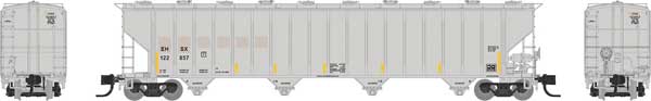 PREORDER Rapido 560009A N Procor 5820 Covered Hopper - Ready to Run -- Dow Chemical DCLX (gray, black, Reporting Marks Only)