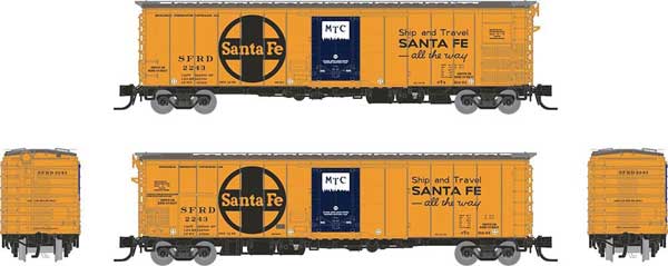 PREORDER Rapido 561010A N Class RR-56 Mechanical Reefer - Ready to Run -- Santa Fe