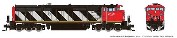 PREORDER Rapido 540533 N GE Dash 8-40CM - LokSound and DCC -- Canadian National