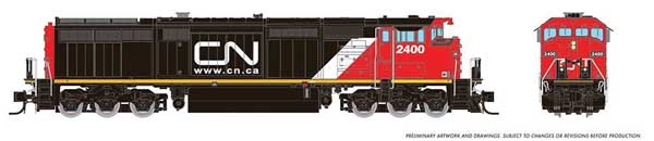 PREORDER Rapido 540537 N GE Dash 8-40CM - LokSound and DCC -- Canadian National