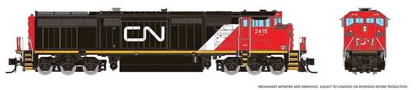 PREORDER Rapido 540539 N GE Dash 8-40CM - LokSound and DCC -- Canadian National