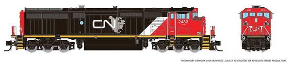 PREORDER Rapido 540543 N GE Dash 8-40CM - LokSound and DCC -- Canadian National