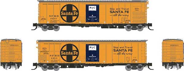 PREORDER Rapido 561008 N Class RR-56 Mechanical Reefer 6-Pack - Ready to Run -- Santa Fe