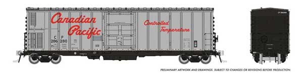 Rapido 150002A HO NSC 3294 Mechanical Reefer - Ready to Run -- Canadian Pacific (silver, black, red, Script Logo)