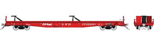 Rapido 151004A HO Marine Industries Piggyback Flatcar - Ready to Run -- Canadian Pacific