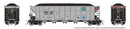 PREORDER Rapido 169043A HO AutoFlood III Rapid Discharge Coal Hopper - Ready to Run -- BNSF Railway (silver, Boxcar Red, Circle/Cross Logo)