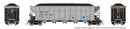 PREORDER Rapido 169052A HO AutoFlood III Rapid Discharge Coal Hopper w/Load - Ready to Run -- First Union Rail NDYX (silver, black, Boxcar Red)