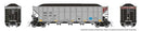 PREORDER Rapido 169053A HO AutoFlood III Rapid Discharge Coal Hopper w/Load - Ready to Run -- First Union Rail NDYX (silver, black, Boxcar Red)