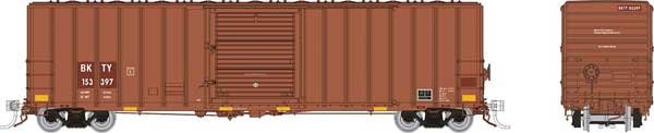 Rapido 198008A HO Pacific Car & Foundry 5241 Cubic Foot 50' Boxcar - Ready to Run -- Union Pacific BKTY (Patched, Boxcar Red, white)