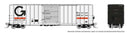 Rapido 198003A HO Pacific Car & Foundry 5241 Cubic Foot 50' Boxcar - Ready to Run -- Guilford B&M (white, black, orange)