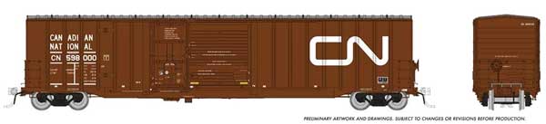 PREORDER Rapido 193001A HO Trenton Works 6348 Boxcar - Ready to Run -- Canadian National (As-Delivered, Boxcar Red, white Noodle Logo)