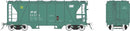 PREORDER Rapido 149007A HO Enterprise 2-Bay Covered Hopper - Ready to Run -- Penn Central (MOW, Jade Green, white, Small Logo)