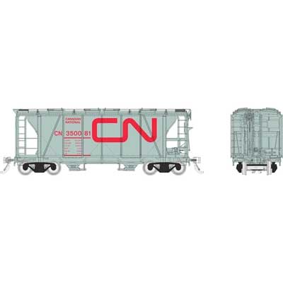 PREORDER Rapido 149009A HO Enterprise 2-Bay Covered Hopper - Ready to Run -- Canadian National (gray, red, Noodle Logo)